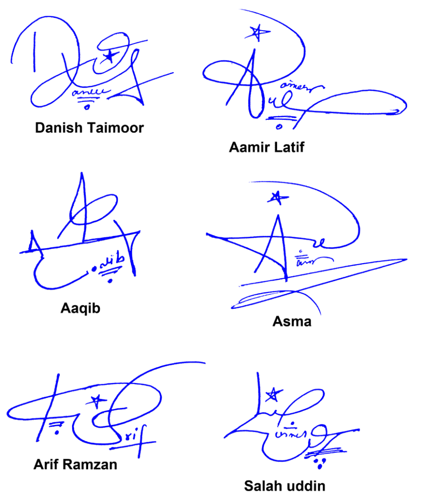 Name Handwritten Signature